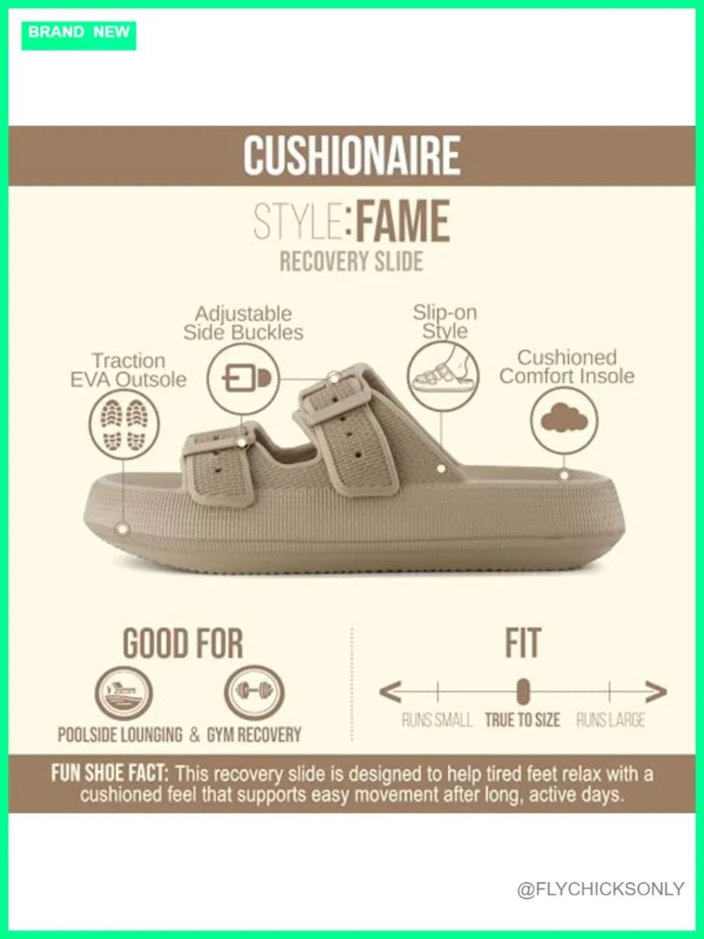 Women's Adjustable Double Buckle EVA Cloud Slides Sandals